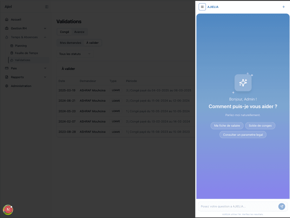 AJIELIA — copilote IA Ajiel Finance et Paie